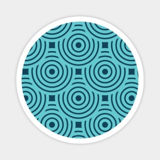 Blue Circle Seamless Pattern 031#001 Magnet